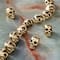 Antique Gold Metal Skull Beads, 12mm by Bead Landing™
